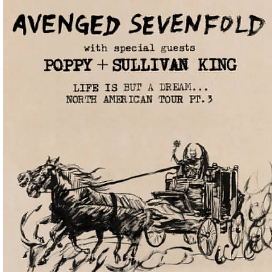 Avenged Sevenfold 2023 Tour Poster