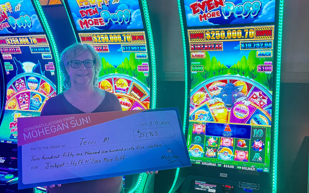 Glastonbury, CT Resident Wins $251,964.37 on Huff N’ Even More Puff Slot Machine