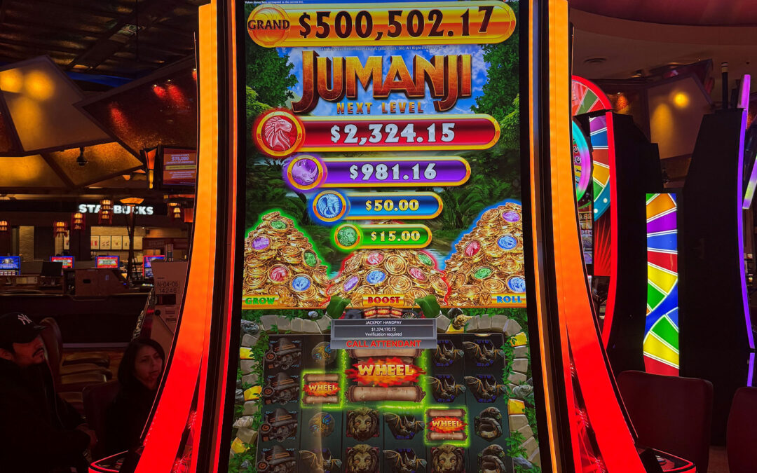 Lucky Mohegan Sun Guest hits Massive $1,374,307.75 Jackpot on Jumanji Next Level Slot Machine