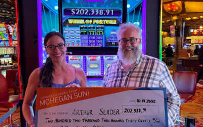 Johnston, RI Resident Hits $202,338.91 Jackpot on Wheel of Fortune Slot Machine at Mohegan Sun