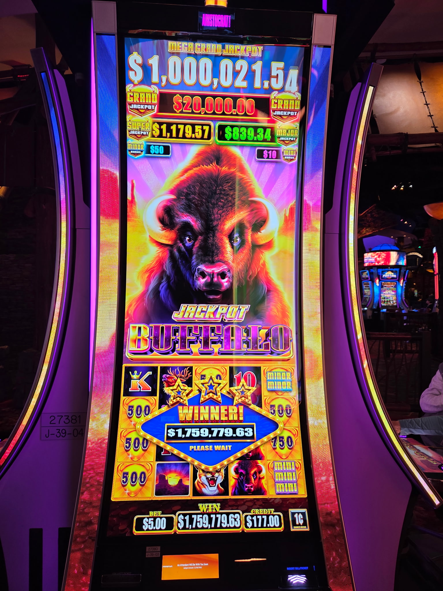 Buffalo™! Lucky Mohegan Sun Guest Turns $5 into $1.7 Million on